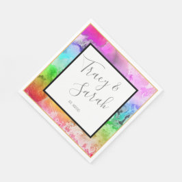 Rainbow Alcohol Bläck Watercolor Pappersservett