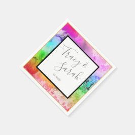 Rainbow Alcohol Bläck Watercolor Pappersservett