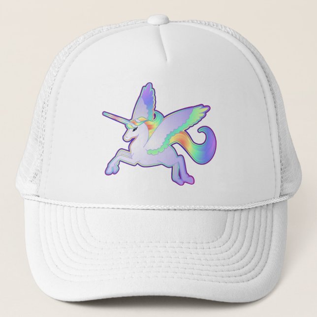 Rainbow Alicorn Truckerkeps (Framsida)