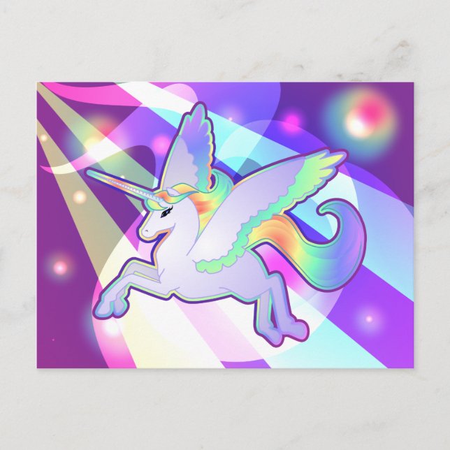 Rainbow Alicorn Vykort (Framsida)