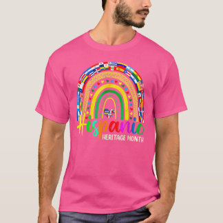 Rainbow All Land Flaggor National Hispanic Heri T Shirt