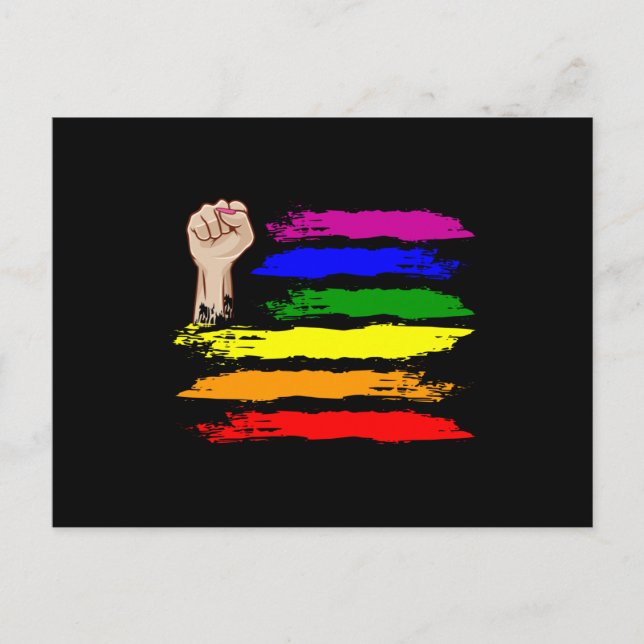 RAINBOW ALLY LGBT Pride Month HGBTQ Rainbow Flagga Vykort (Framsida)