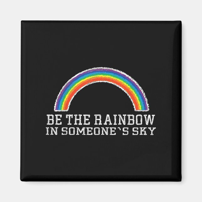 Rainbow Ally Pride Good Vibe Mental Health Motivat Magnet (Framsidan)