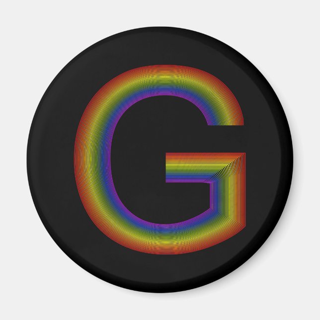 Rainbow Alphabet G Magnet (Framsidan)