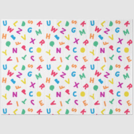 Rainbow Alphabet Scramble Tissue Paper