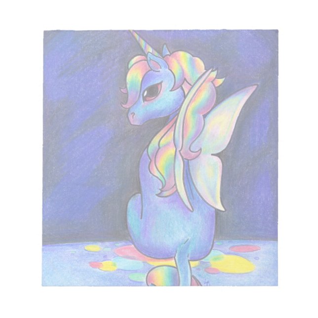 Rainbow Älva Unicorn Anteckningsblock (Framsida)