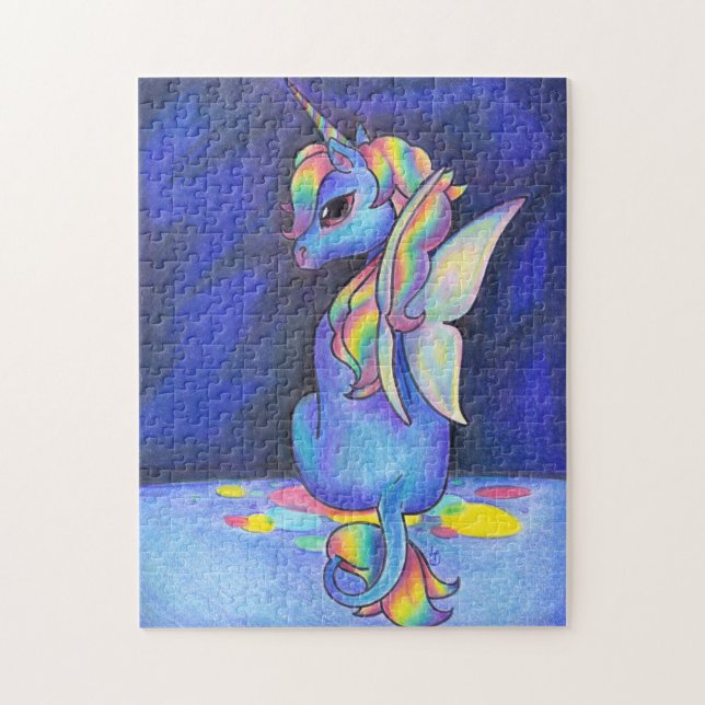 Rainbow Älva Unicorn Pussel (Vertikal)
