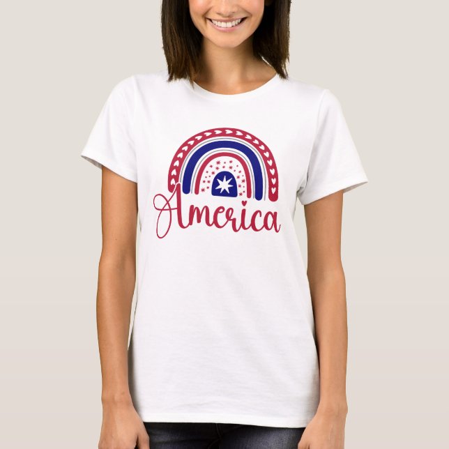 Rainbow America T Shirt (Framsida)