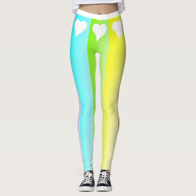 Rainbow and hearts leggings (Framsida)