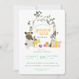 Rainbow and Sunshine Bonjour Baby Shower Inbjudningar