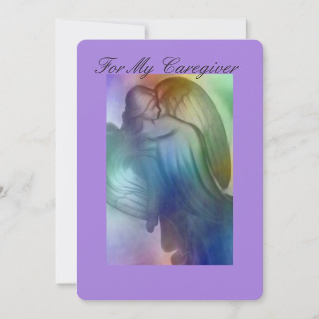 Rainbow Angel - Caregiver Tack Kort (Framsida)
