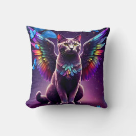 Rainbow Angel Cat Kudde