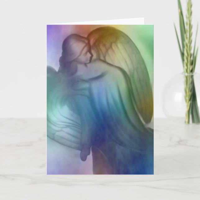 Rainbow Angel Greeting Card Kort (Framsida)