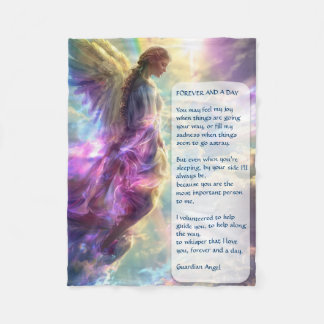 Rainbow Angel och Dikt Fleecefilt