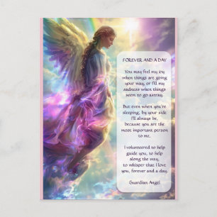 Rainbow Angel och Dikt Vykort
