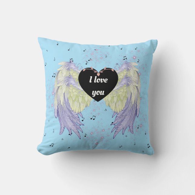 rainbow angel wings kudde (Framsida)