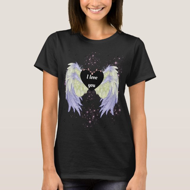 rainbow angel wings t shirt (Framsida)