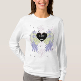 rainbow angel wings t shirt