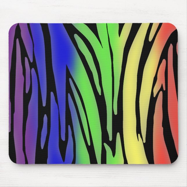 Rainbow Animal Print Mousepad Musmatta (Framsidan)