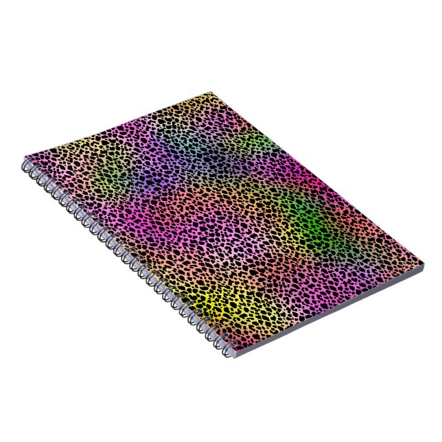 Rainbow Animal Print Spiral bärbar dator Anteckningsbok (Högra Sidan)