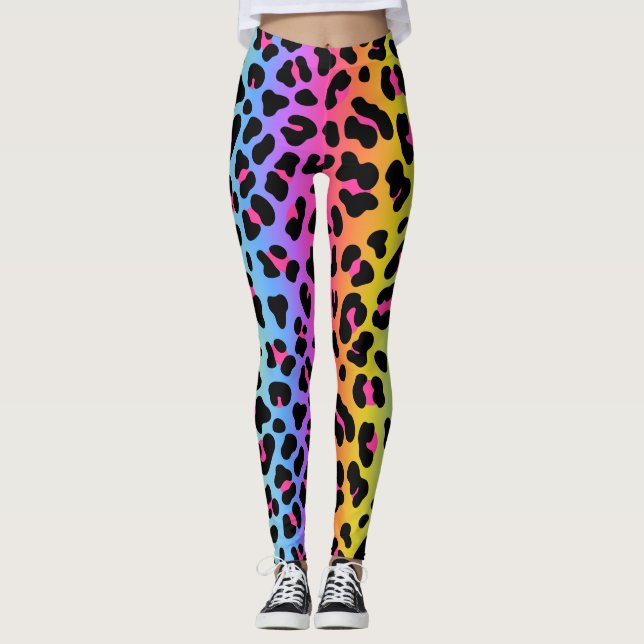 Rainbow animalier print leggings (Framsida)