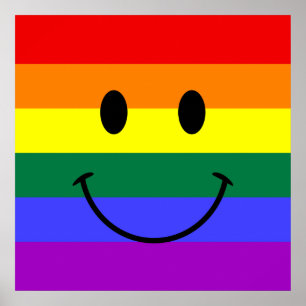 Rainbow Ansikte Poster