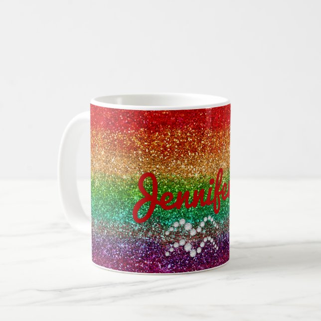 Rainbow Aquarius Ro Personlig Kaffemugg (Framsida vänster)