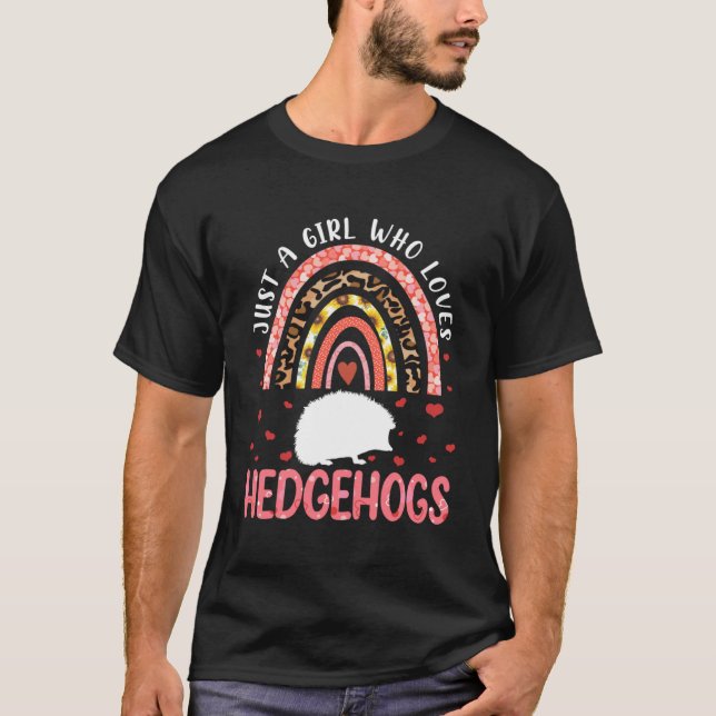 Rainbow är bara en flicka som Kärlek Hedgehogs för T Shirt (Framsida)