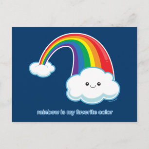 Rainbow är My Favorite Färg Vykort