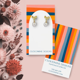 Rainbow Arch Earring Necklace Jewelry Visning Card Visitkort