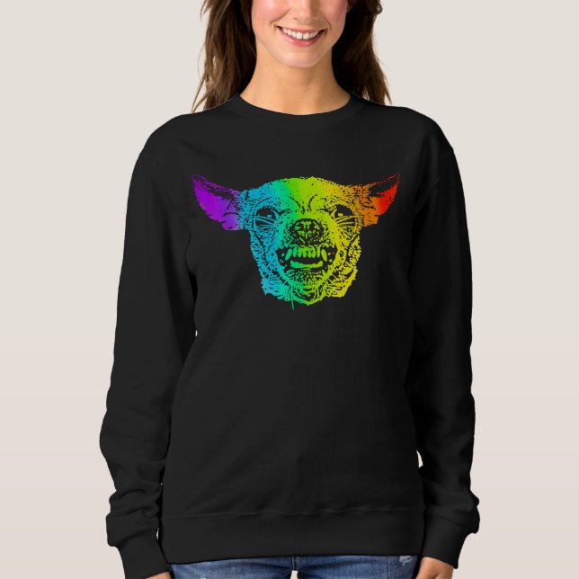 Rainbow Arg Chihuahua T Shirt (Framsida)