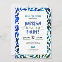 Rainbow Art Paint Födelsedagsfest Boy