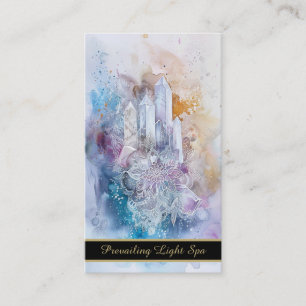 *~* Rainbow Artsy Drip Crystals AP90 Guld QR Visitkort