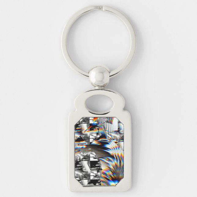 Rainbow Assault Keychain Rektangulärt Silverfärgad Nyckelring (Framsidan)