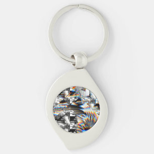 Rainbow Assault Keychain Swirl Silverfärgad Nyckelring