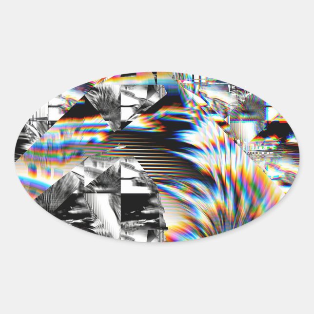 Rainbow Assault Ovalt Klistermärke (Framsida)