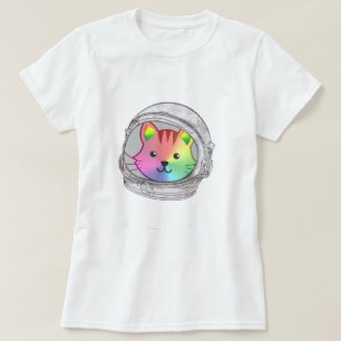 Rainbow Astro Cat Shirt - Starry Natt Space Tee