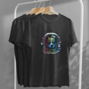 Rainbow Astronaut Hund T Shirt