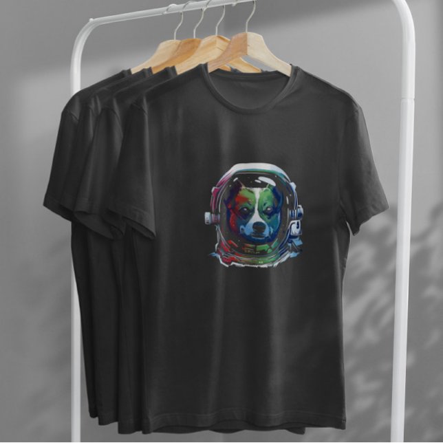 Rainbow Astronaut Hund T Shirt (Skapare uppladdad)