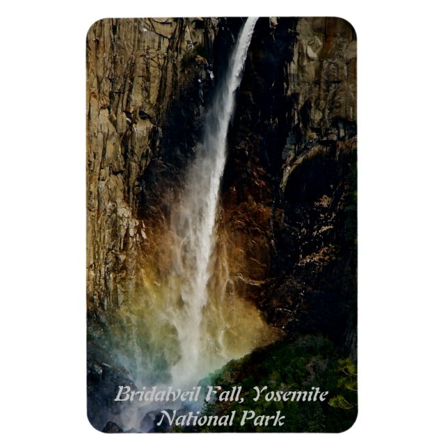 RAINBOW AT BRIDALVEIL FALL IN YOSEMITE MAGNET (Vertikal)