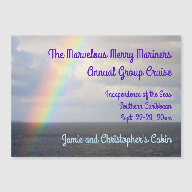 Rainbow at Sea Group Cruise Stateroom Door Marker (Framsida)