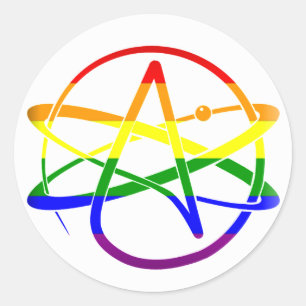 Rainbow Atheist Runt Klistermärke
