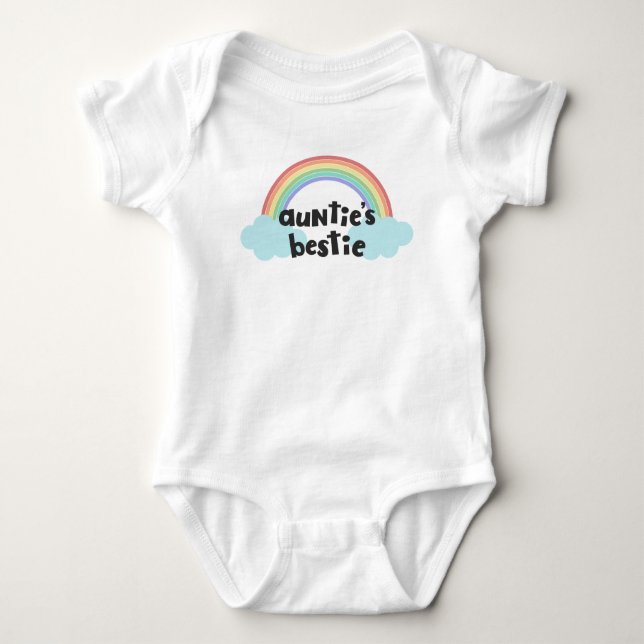 Rainbow Auntie's Bestie T Shirt (Framsida)