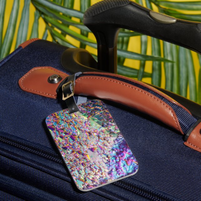 Rainbow Aura Crystals Bagagebricka (Framsida Insitu 1)