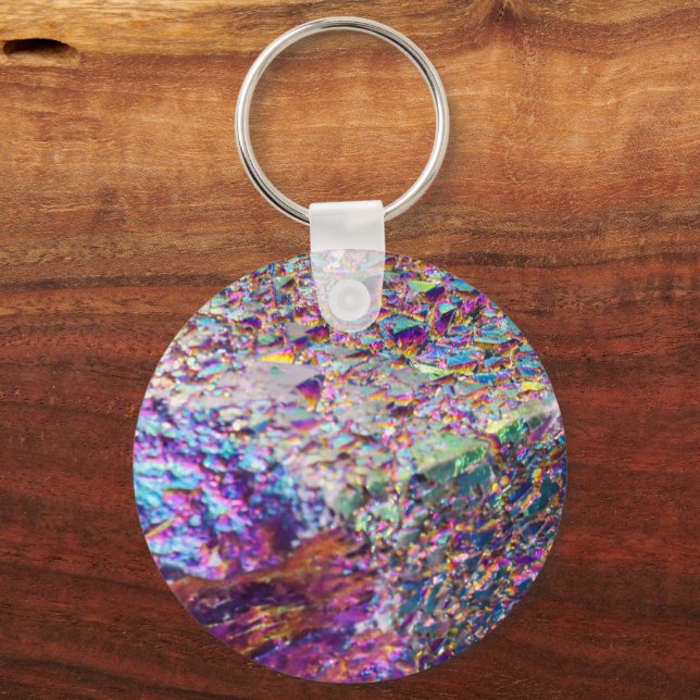 Rainbow Aura Crystals Nyckelring (Framsida)