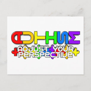 Rainbow Autism Puzzle Vykort