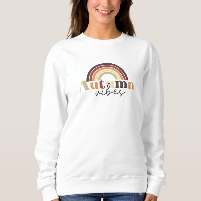 Rainbow Autumn Vibe T Shirt (Framsida)