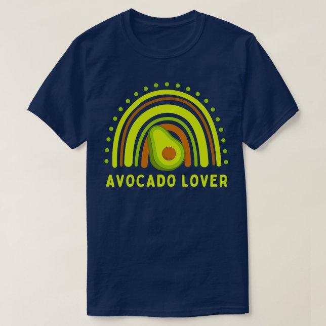 Rainbow Avocado älskare T Shirt (Design framsida)