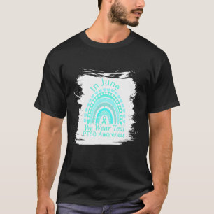 Rainbow Awareness i juni... Vi Bära Teal Ptsd Awar T Shirt