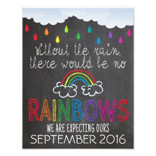 Rainbow Baby annnouncement Photo Prop Sign, 11 x 1 Fototryck